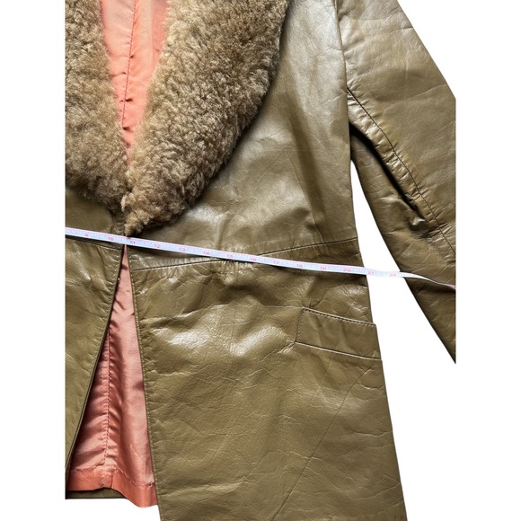 Vintage Avanti leather jacket with fleece wool trim size 12 - Picture 7 of 8